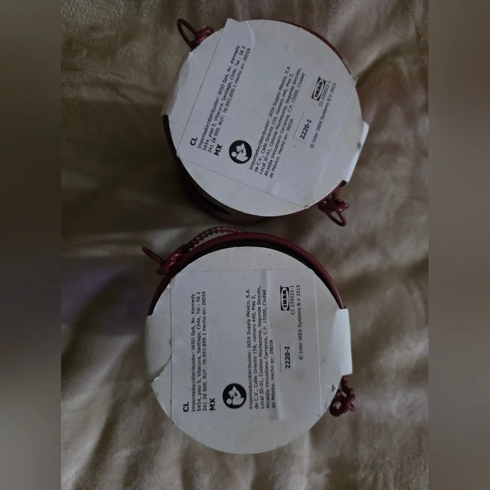 IKEA Burgundy Heart Candle Holder Lanterns